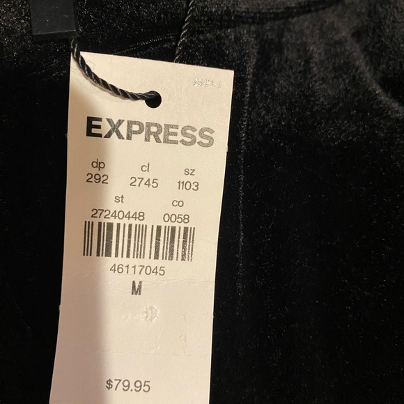 Express Ladies Editor Black Velvet Pants NWT - Picture 5 of 7